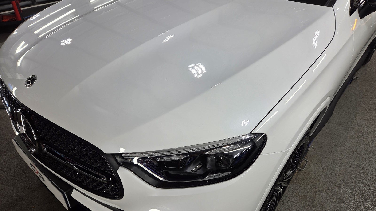 Traitement céramique sur voiture Mercedes GLS occasion GTechniq Alberville vers Courchevel 