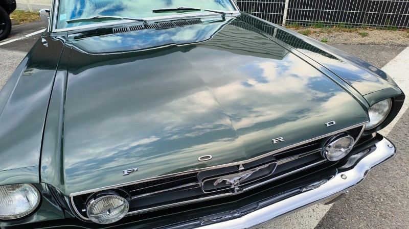 traitement céramique Gtechniq sur une Ford Mustang Fastback près d'Annecy