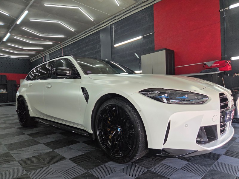 BMW M3 compétition - décontamination complète (goudron, particules ferreuse) et soin complet intérieur proche de Groisy et d’Annecy en Haute-Savoie