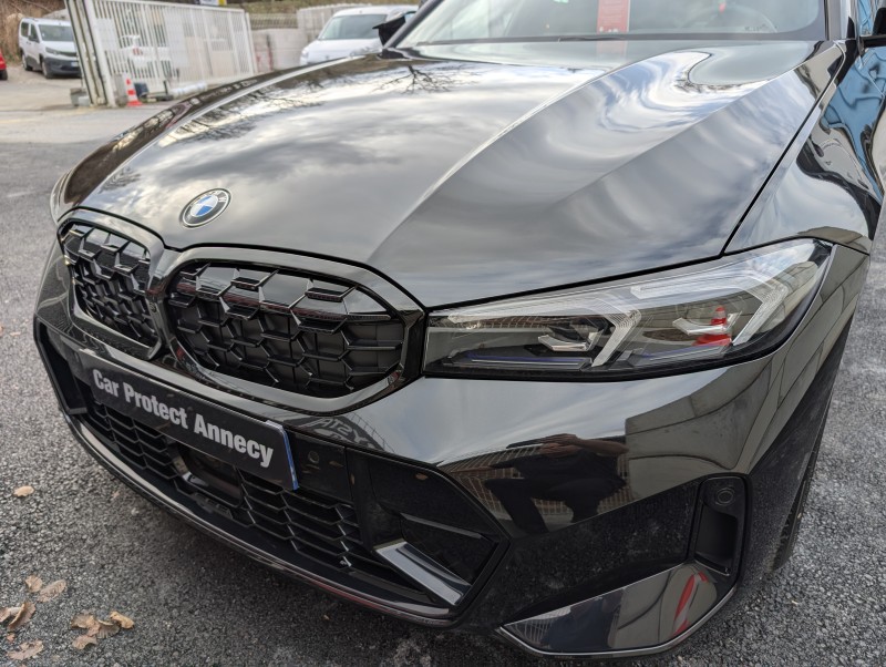 BMW M340d touring 2024 - protection céramique Gtechniq Crystal Sérum Ultra 10H garantie 9 ans. anti micro-rayures, grande facilité de lavage et brillance exceptionnelle près d'Aix les Bains en Savoie