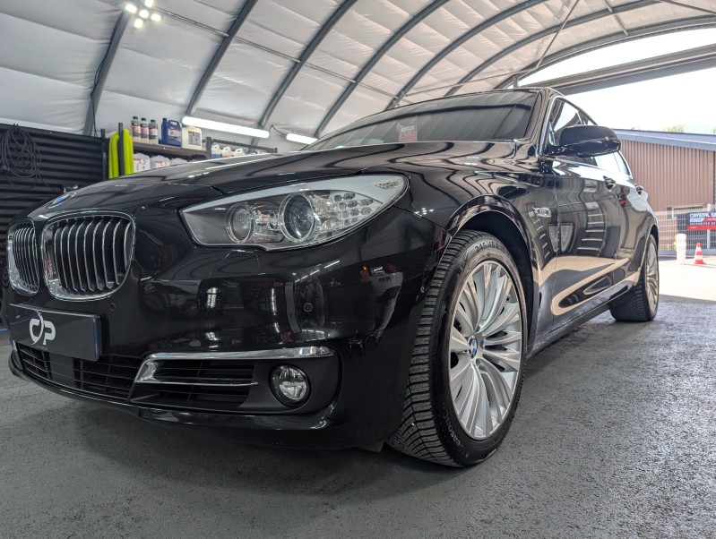 BMW GT 530d pour un polissage de restauration et pose d’une protection céramique Gtechniq ultra brillance et anti-microrayures pres de Chilly 3n Haute-Savoie