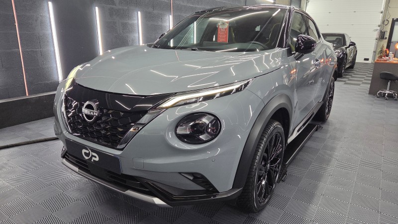 protection ceramique sur une nissan juke gris ardoise près d'Annecy
